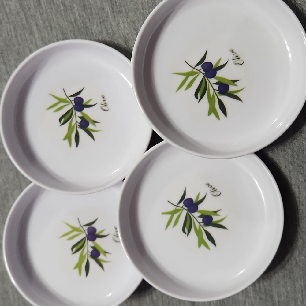 Dean Jacob's Set of 4 Mini Dish Saucers Bread Dipping Bowls Ramekins Sauce Cups